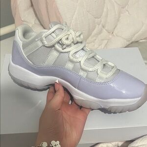 Jordan Women's Light Purple and White Sneakers